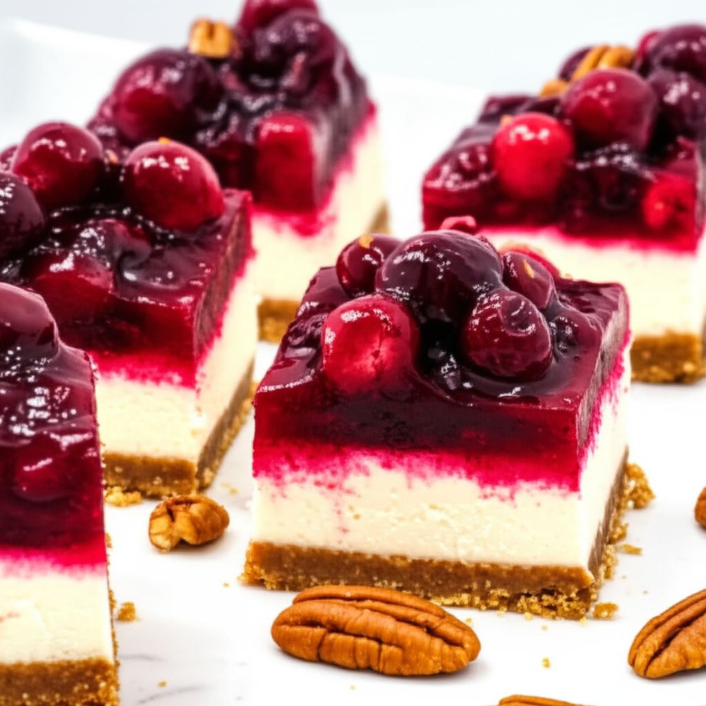Keto Berry Pecan Cheesecake Bars