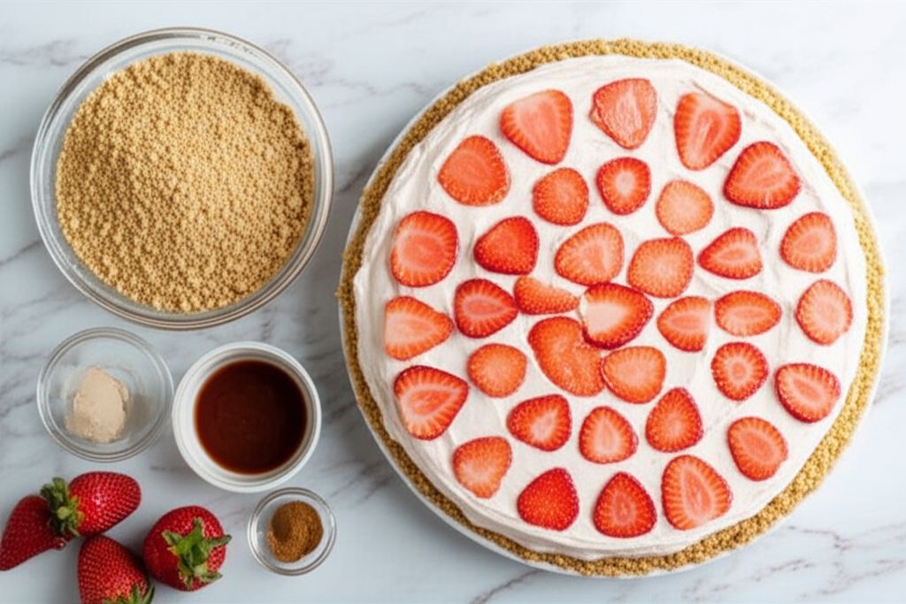 No Bake Sugar Free Strawberry Cheesecake