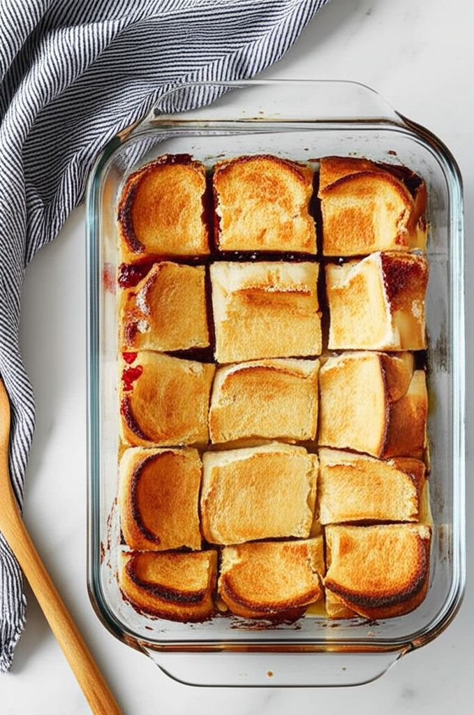 Peanut Butter and Jelly French Toast Casserole