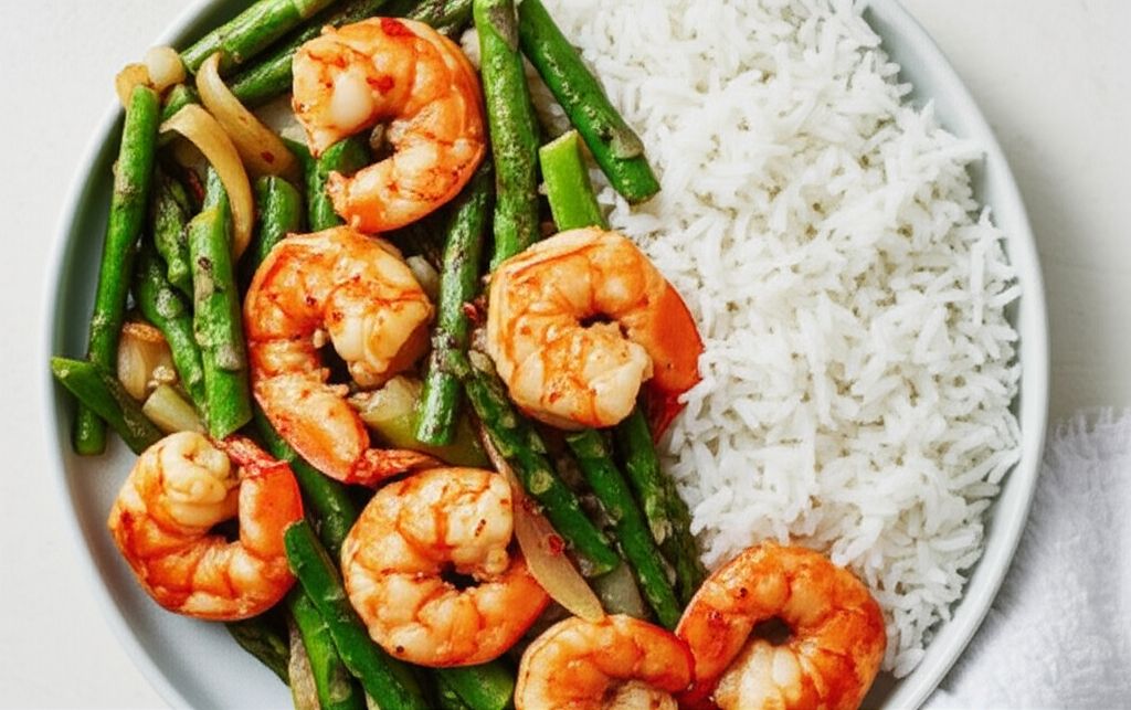 Shrimp and Asparagus Stir Fry