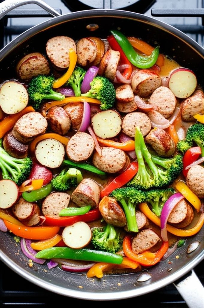Skillet Sausage and Vegetables