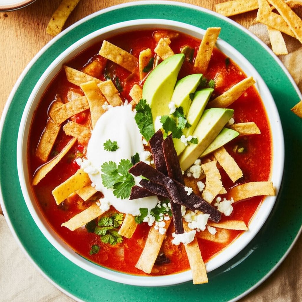 Sopa de Tortilla (Mexican Tortilla Soup)