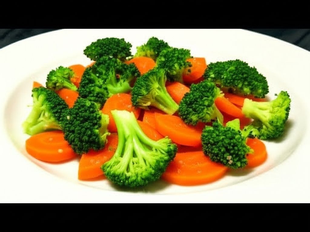 Steamed Broccoli and Carrots with Lemon