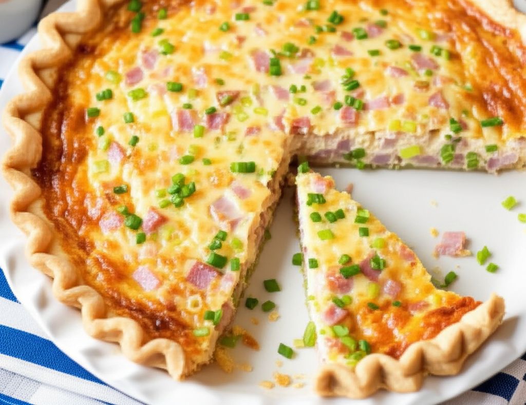 Becky's Healthier Ham and Cheese Quiche