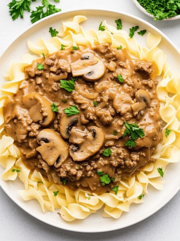 Beef Stroganoff with Ground Beef