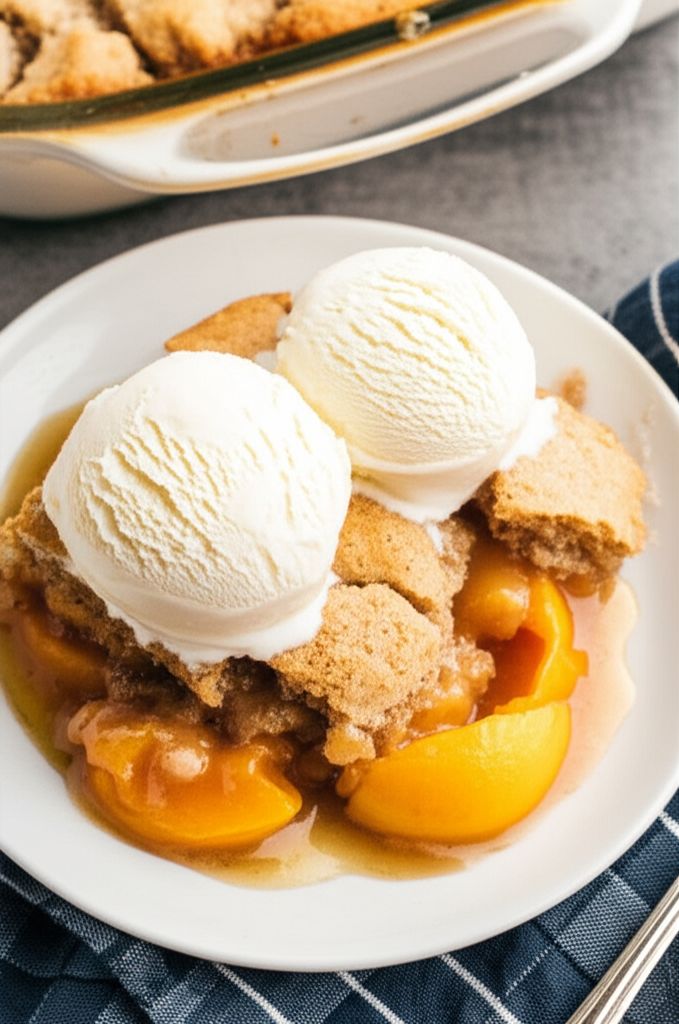 Butter Biscuit Peach Cobbler