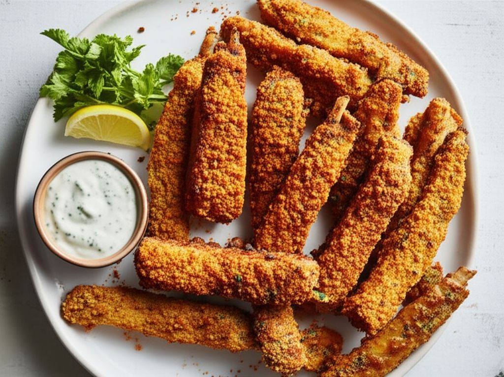 Country Fried Ribs with Zesty Buttermilk Ranch Dressing