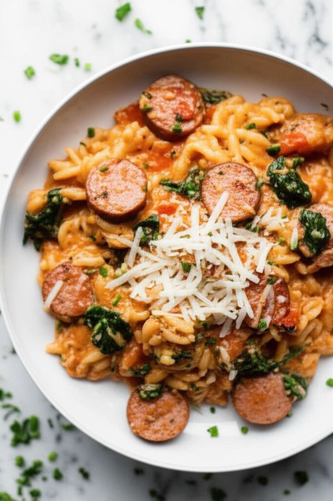 Creamy Sausage Orzo