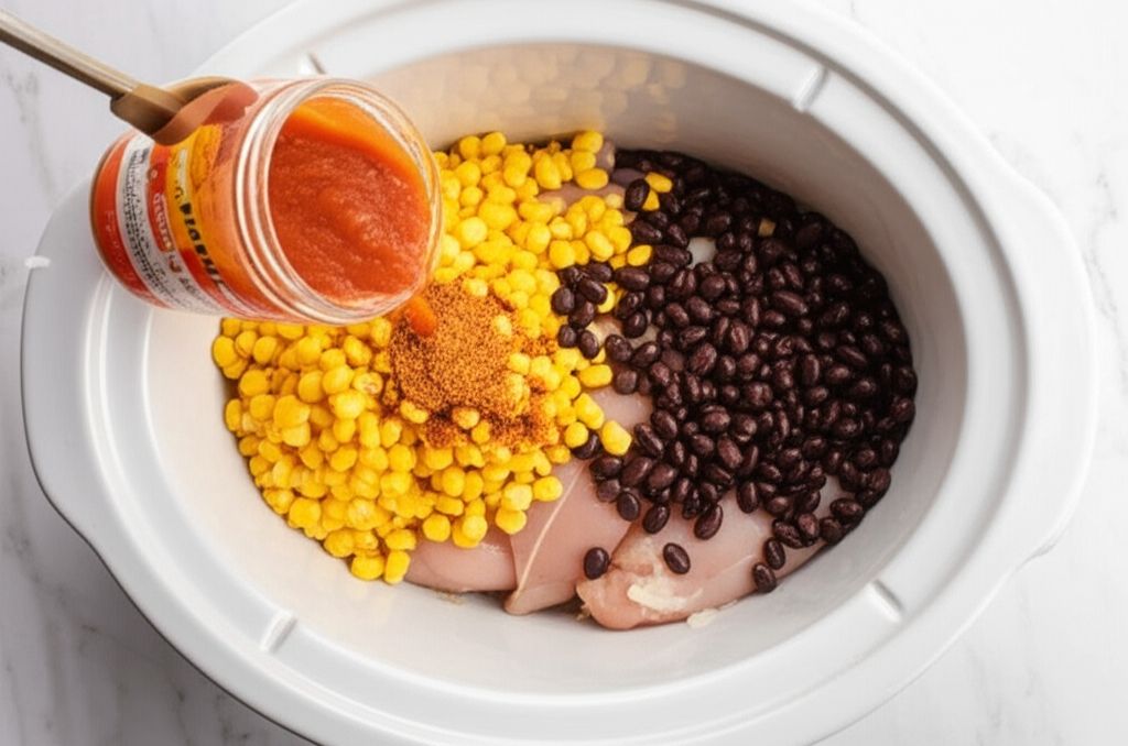 Easy Slow Cooker Chicken Fajitas