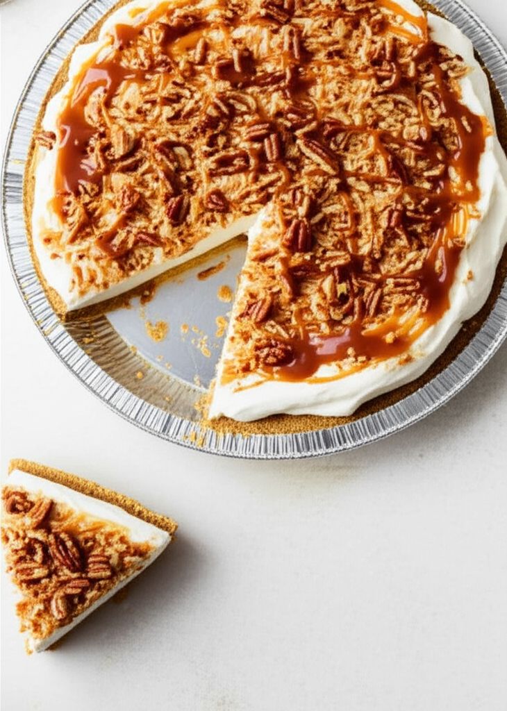 Freezer Caramel Drizzle Pie