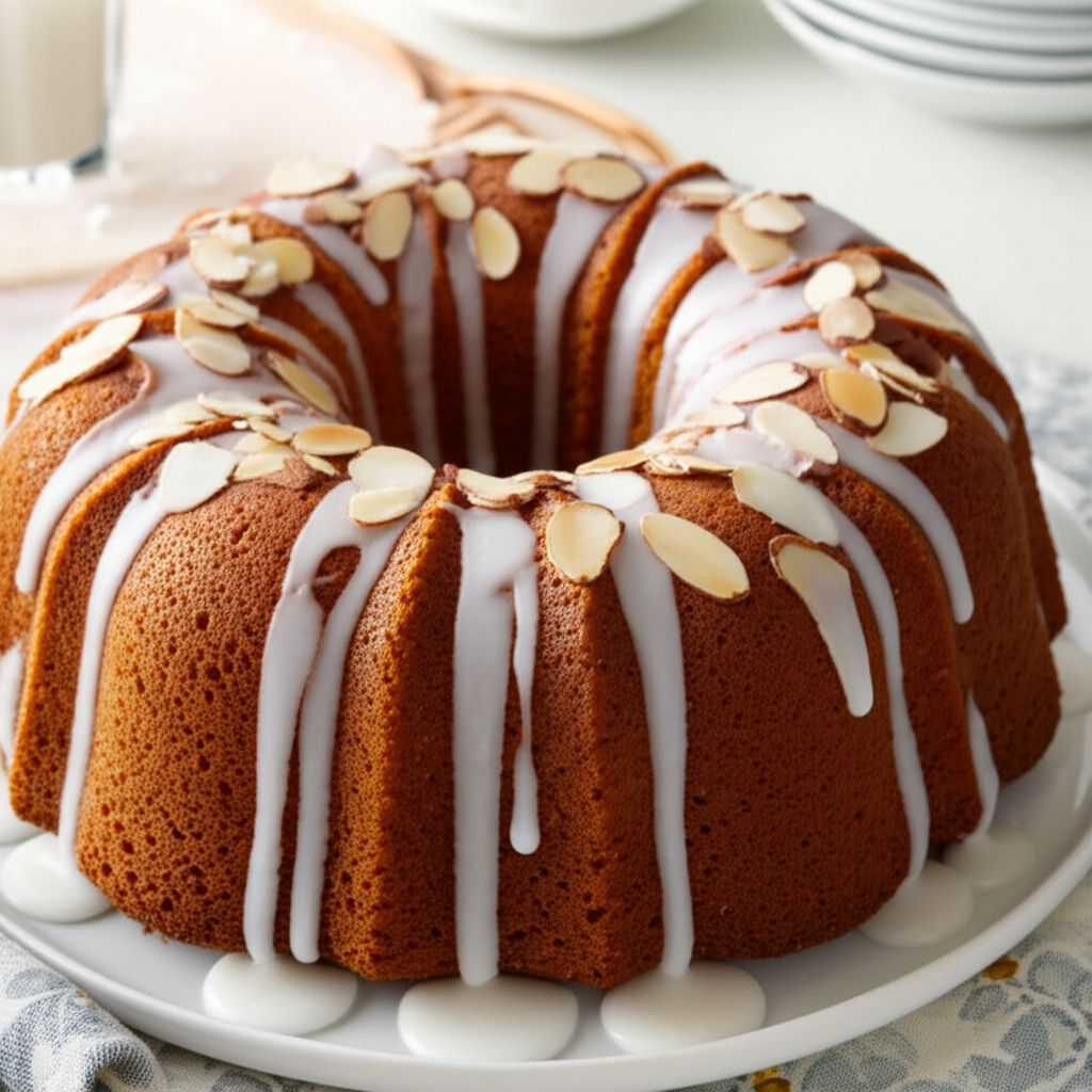 Glazed Almond Bundt Cake
