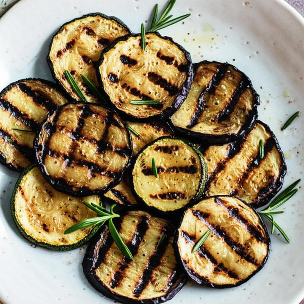Grilled Eggplant and Zucchini