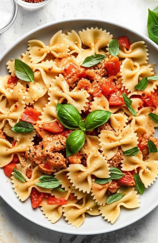 Italian Chicken Bow Tie Pasta