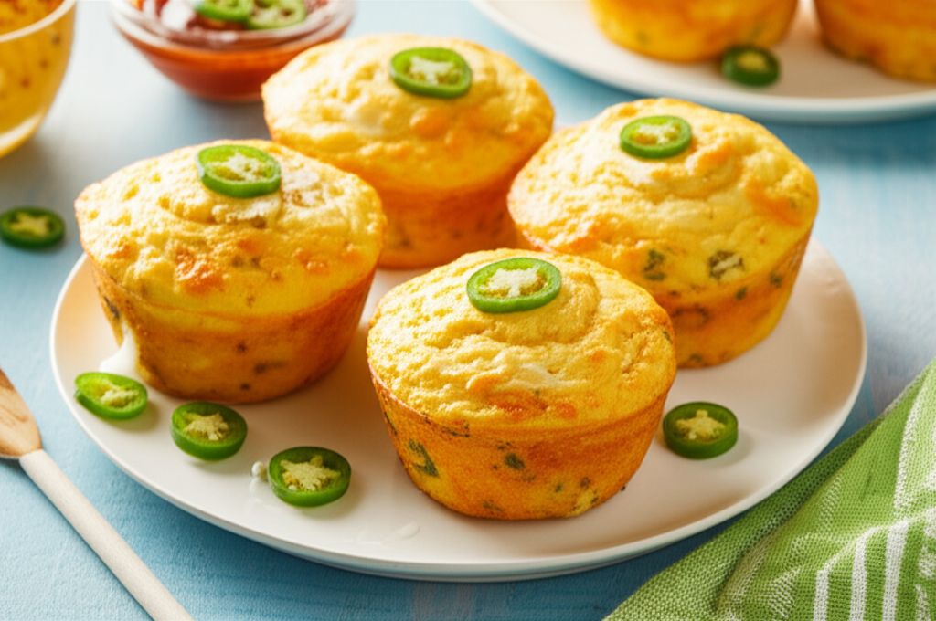 Jalapeno Cheddar Cornbread Muffins