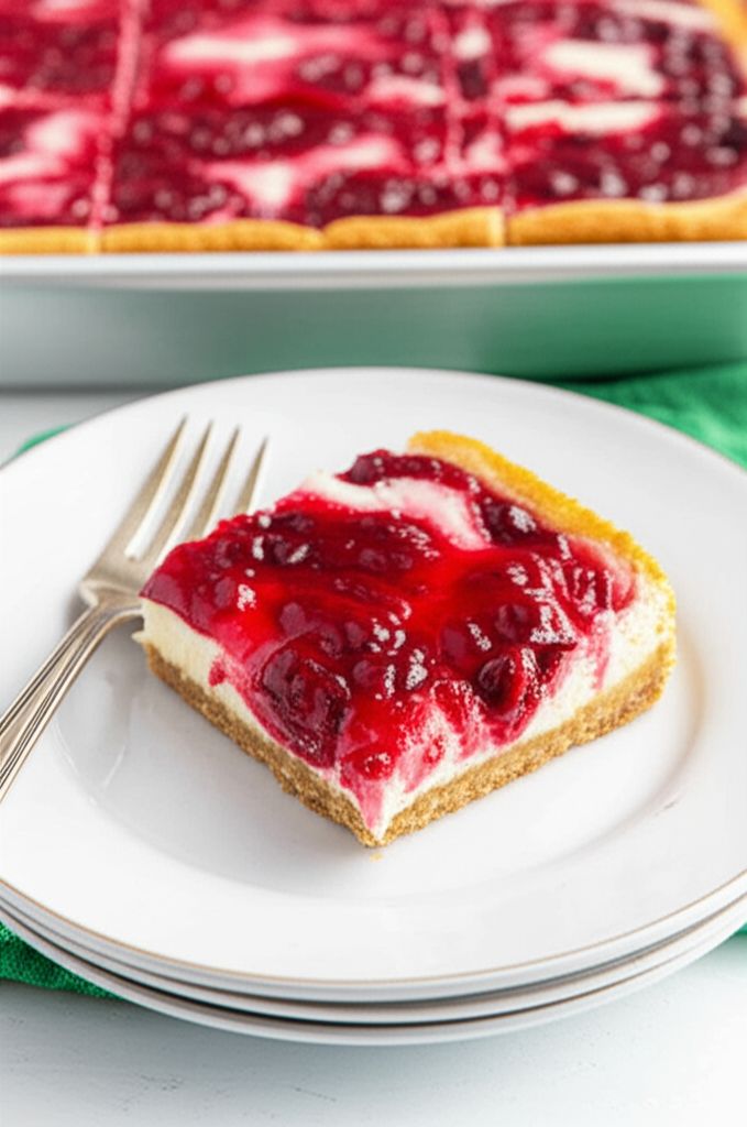 Lemon Cranberry Cheesecake Bars