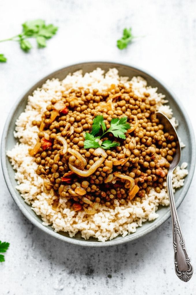 Mujadarra (Lentils with Rice)