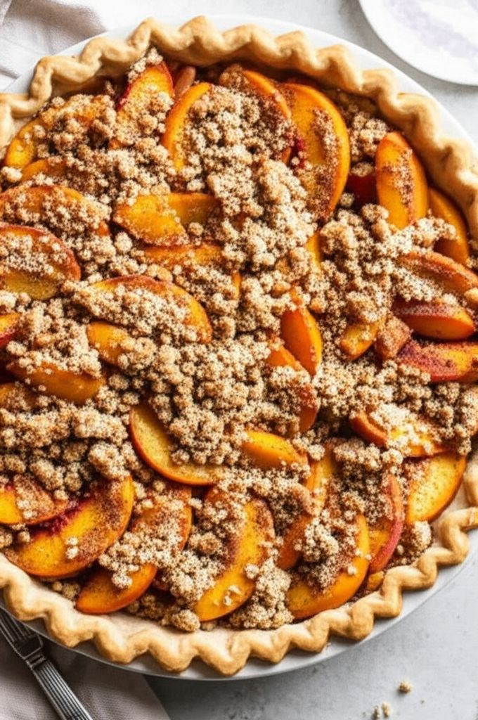 Peach Crumble Pie