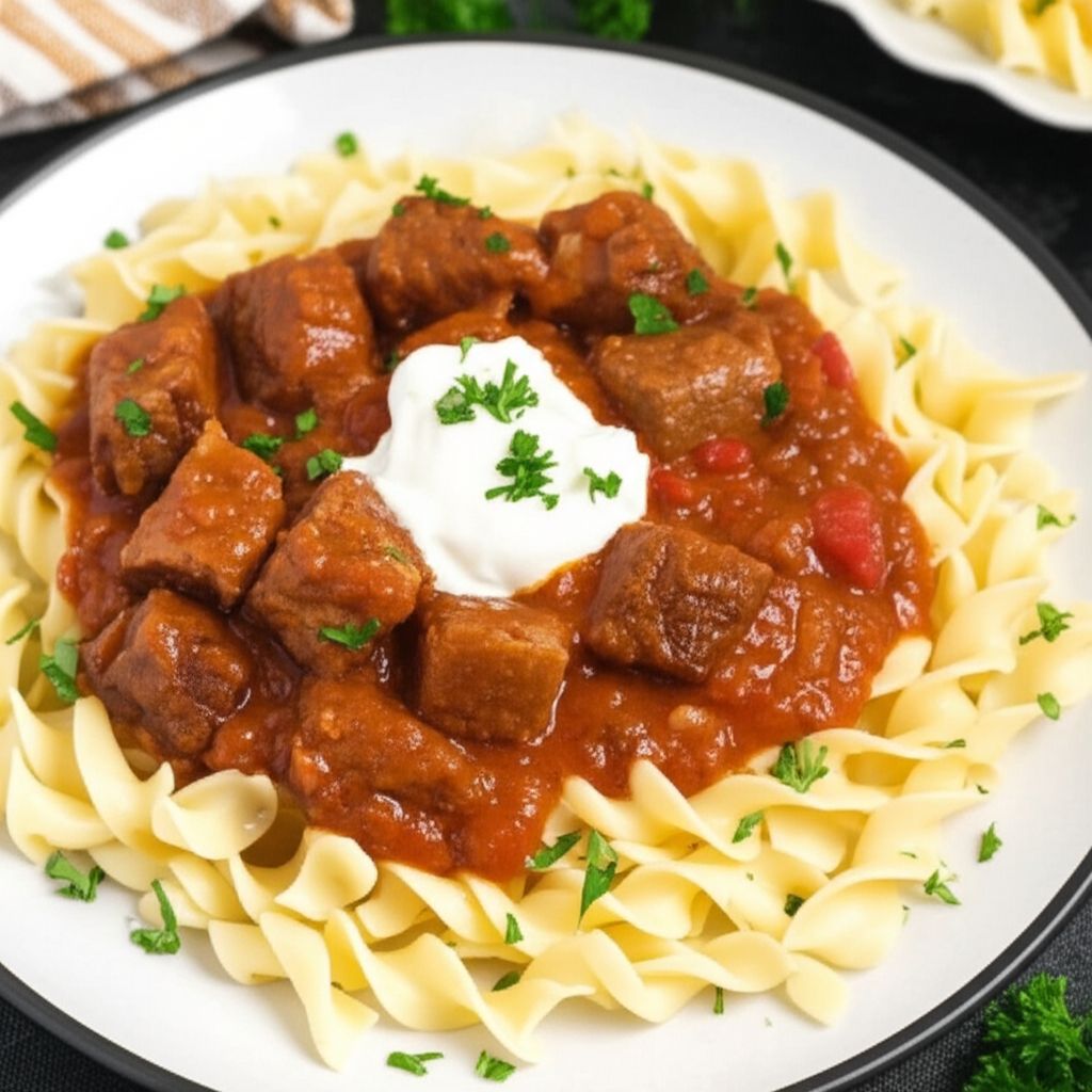 Porkolt (Hungarian Stew) Made With Pork