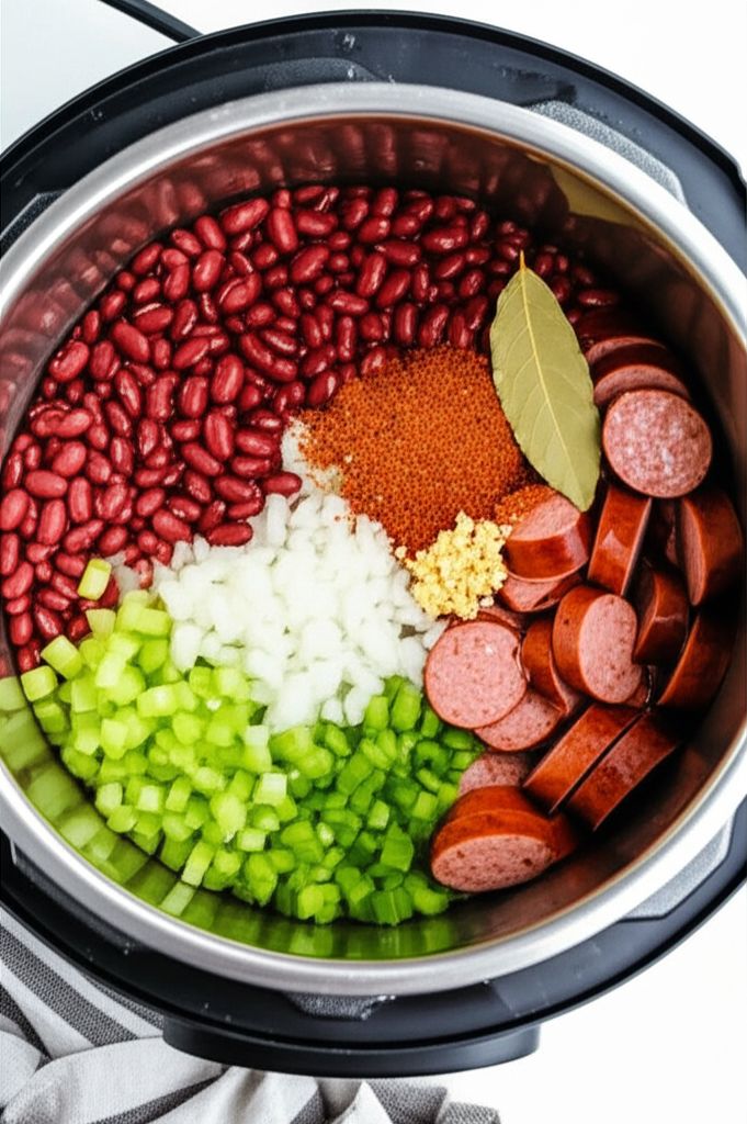 Pressure Cooker Red Beans and Sausage