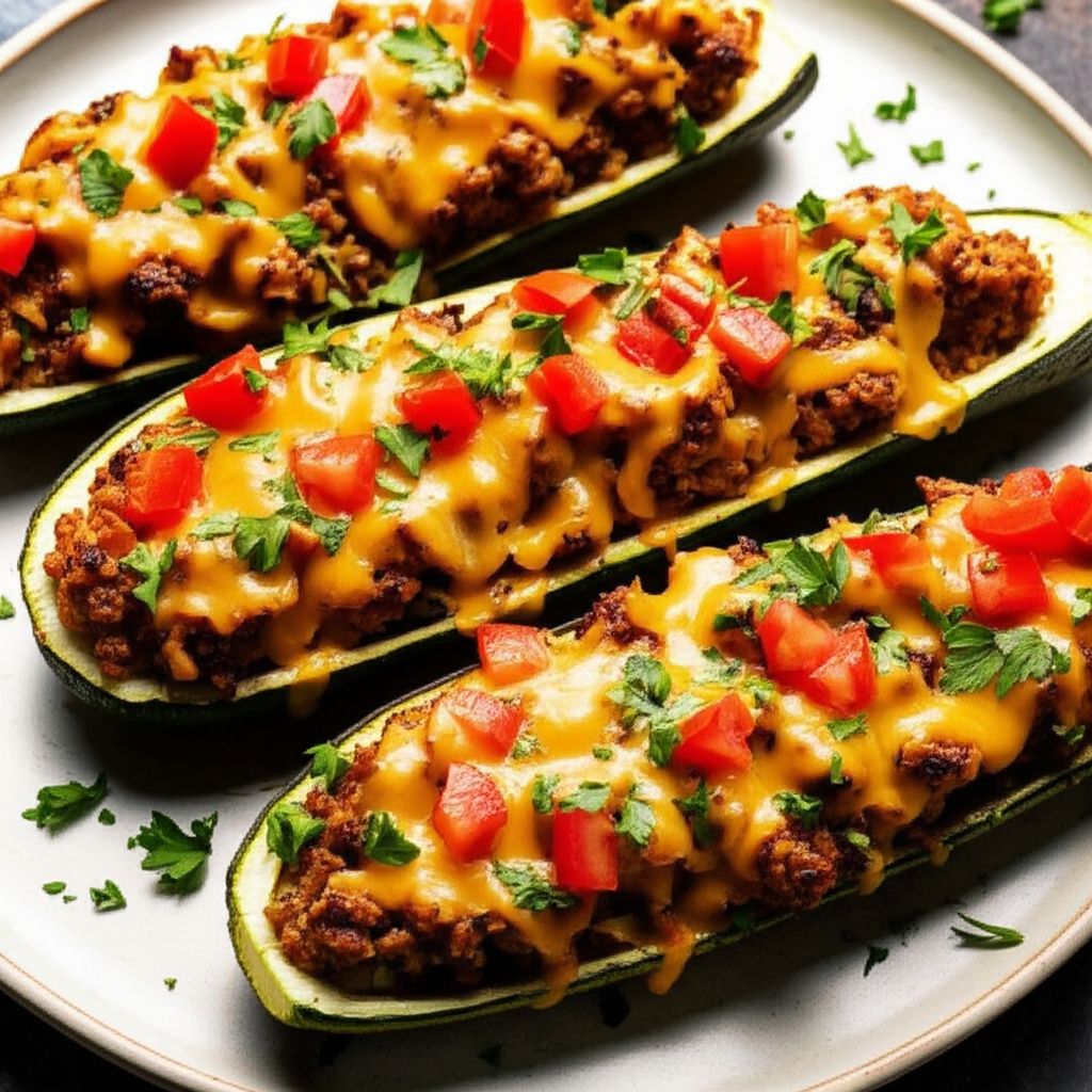 Sausage-Stuffed Zucchini Boats