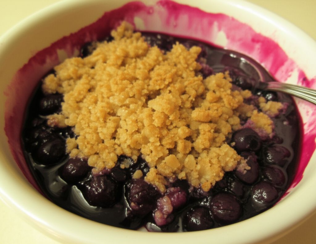 Single-Serve Blueberry Crisp