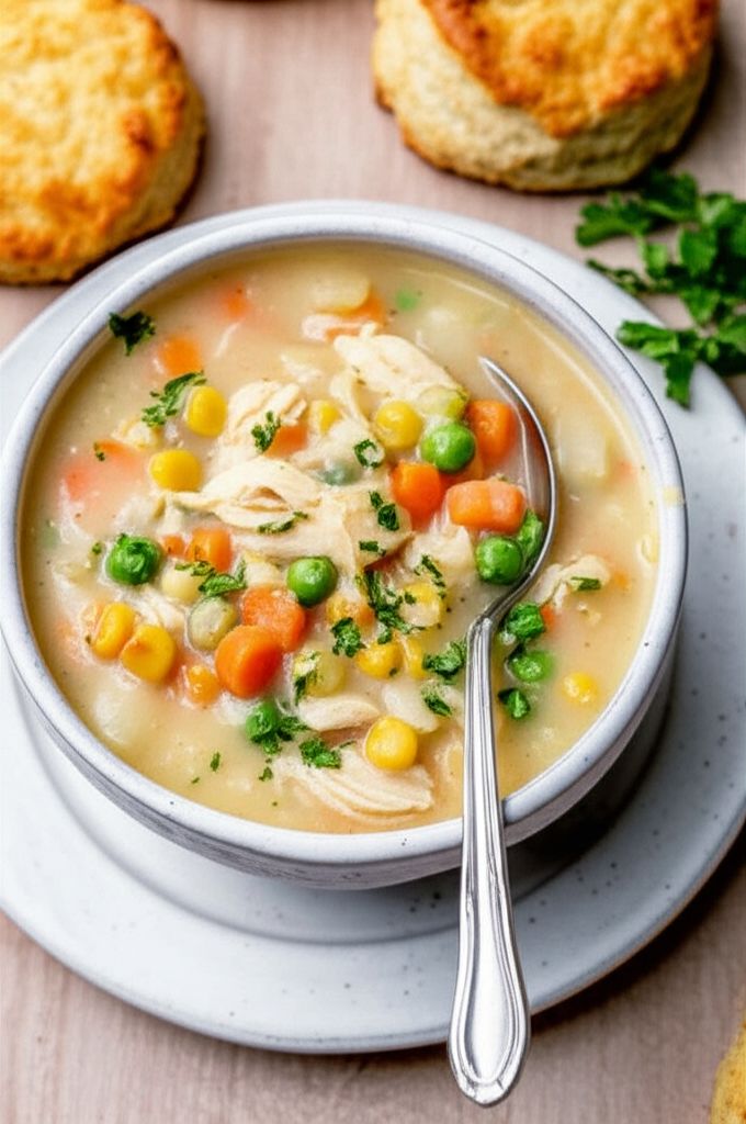 Slow Cooker Chicken Pot Pie Soup