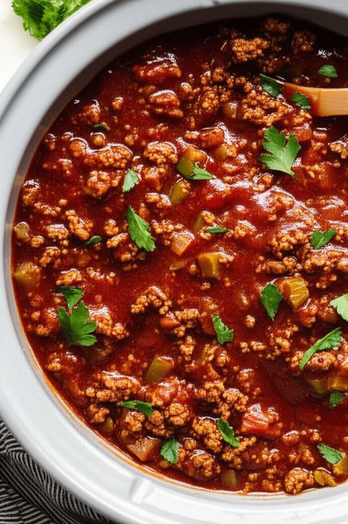 Slow Cooker Ground Beef Barbecue
