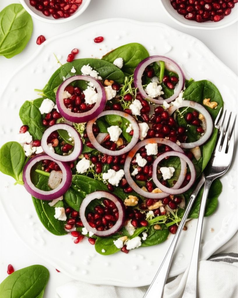 Spinach Pomegranate Salad