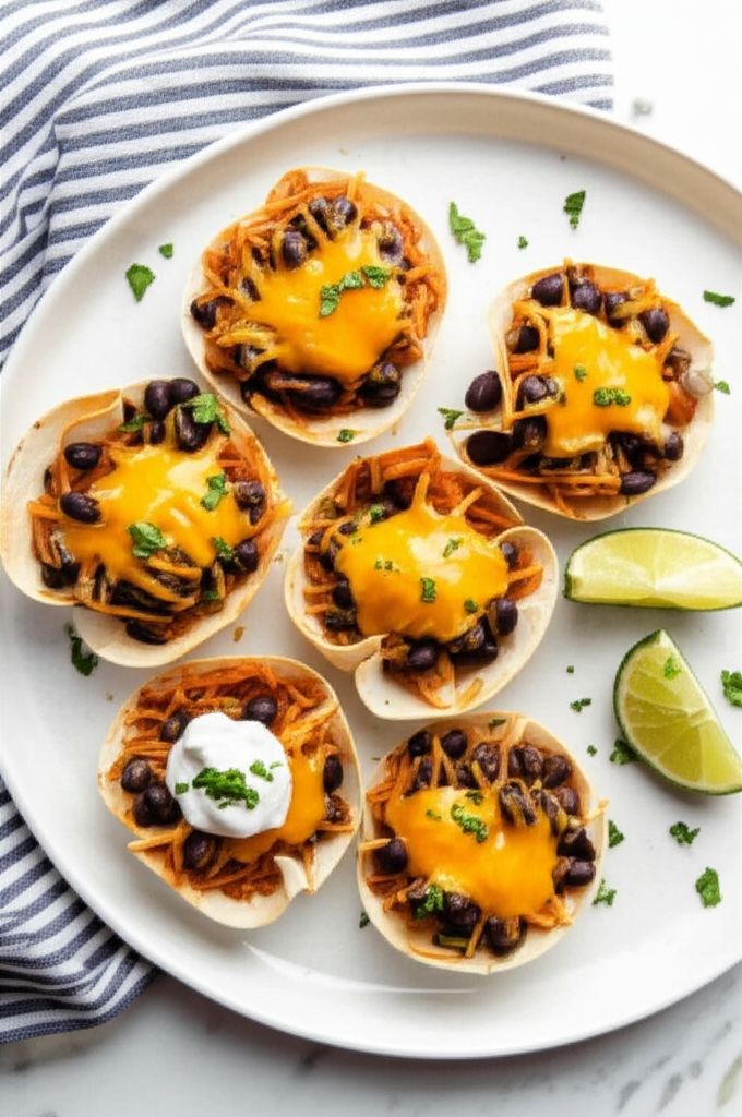 Sweet Potato and Black Bean Taco Cups