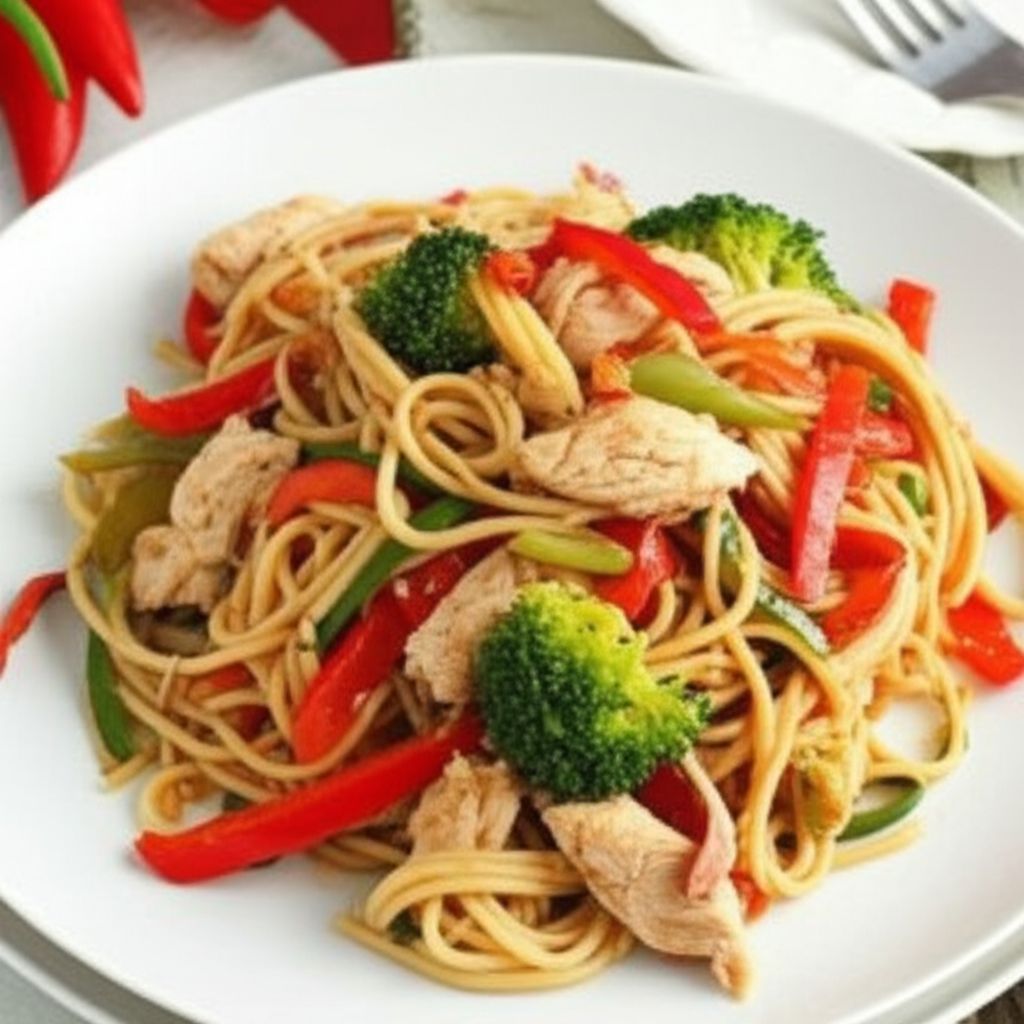 Thai-Inspired Chicken Spaghetti