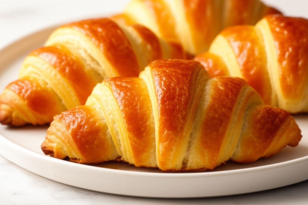 Traditional Layered French Croissants