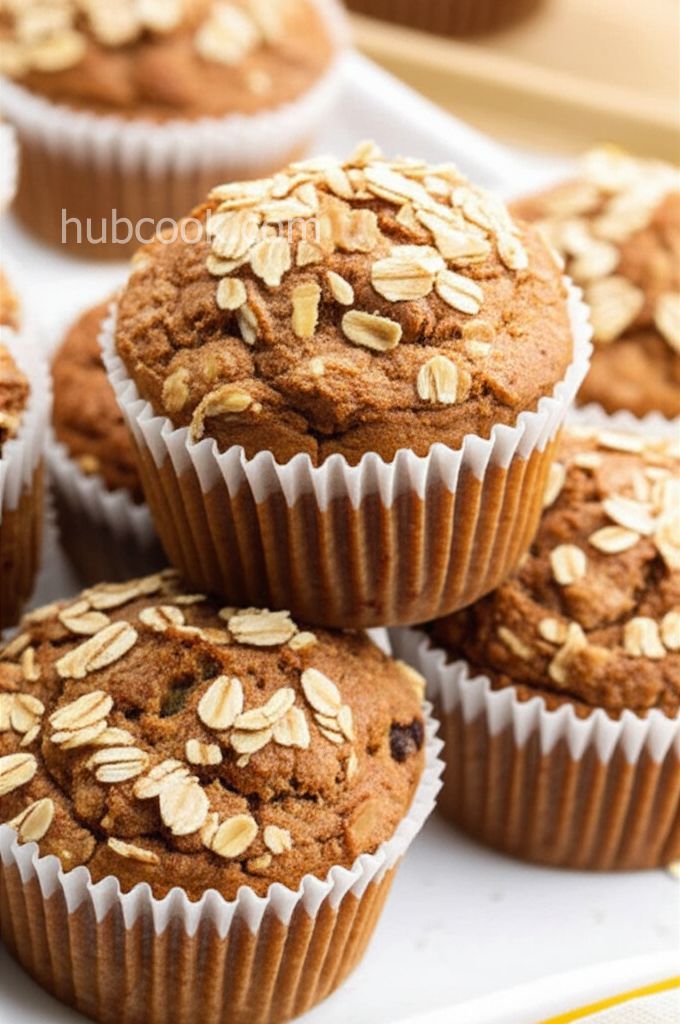 Whole Wheat Banana Oat Muffins