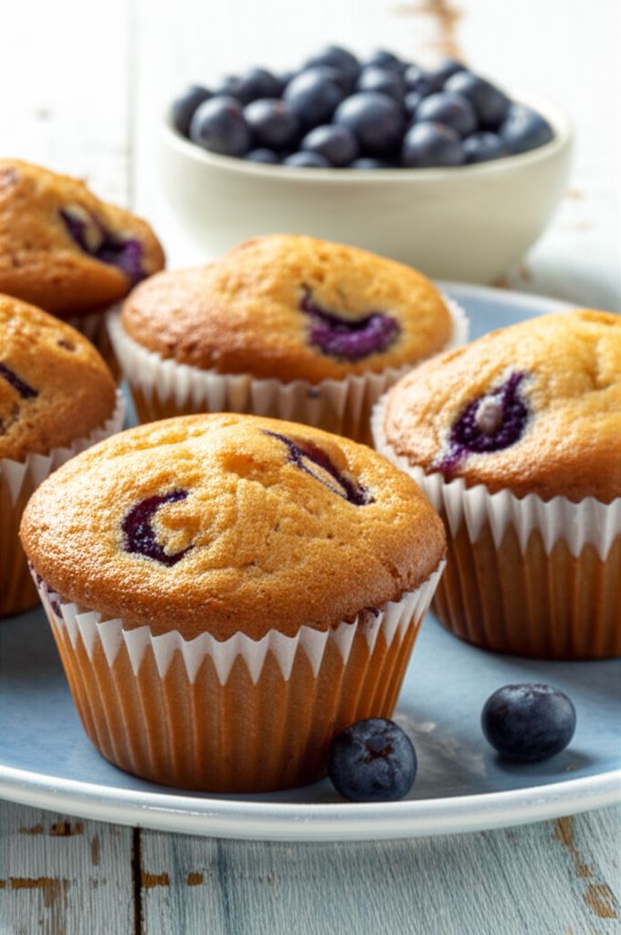 Whole Wheat Blueberry Muffins