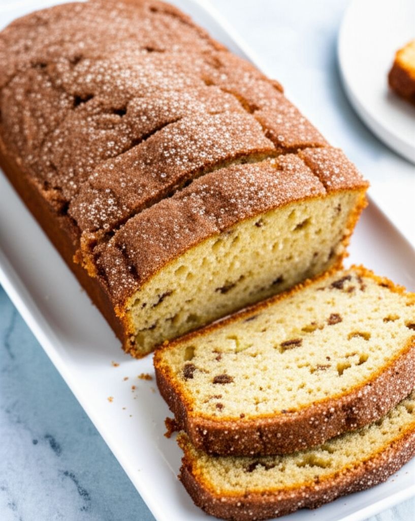 Zucchini Bread with Cinnamon Sugar Topping