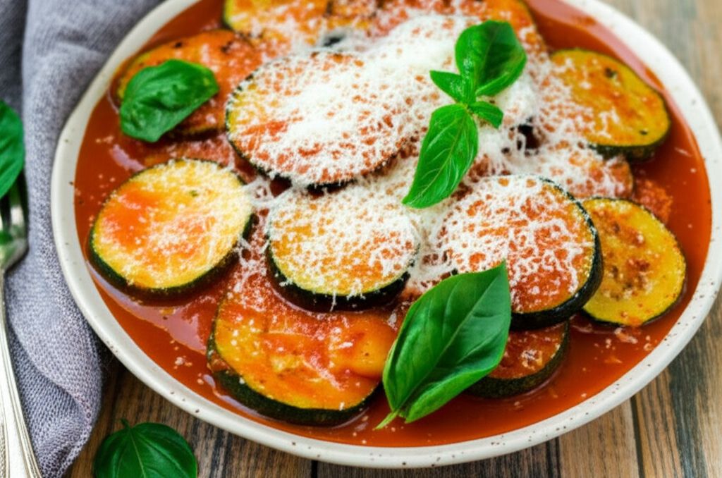Zucchini Parmesan with Tomato Sauce